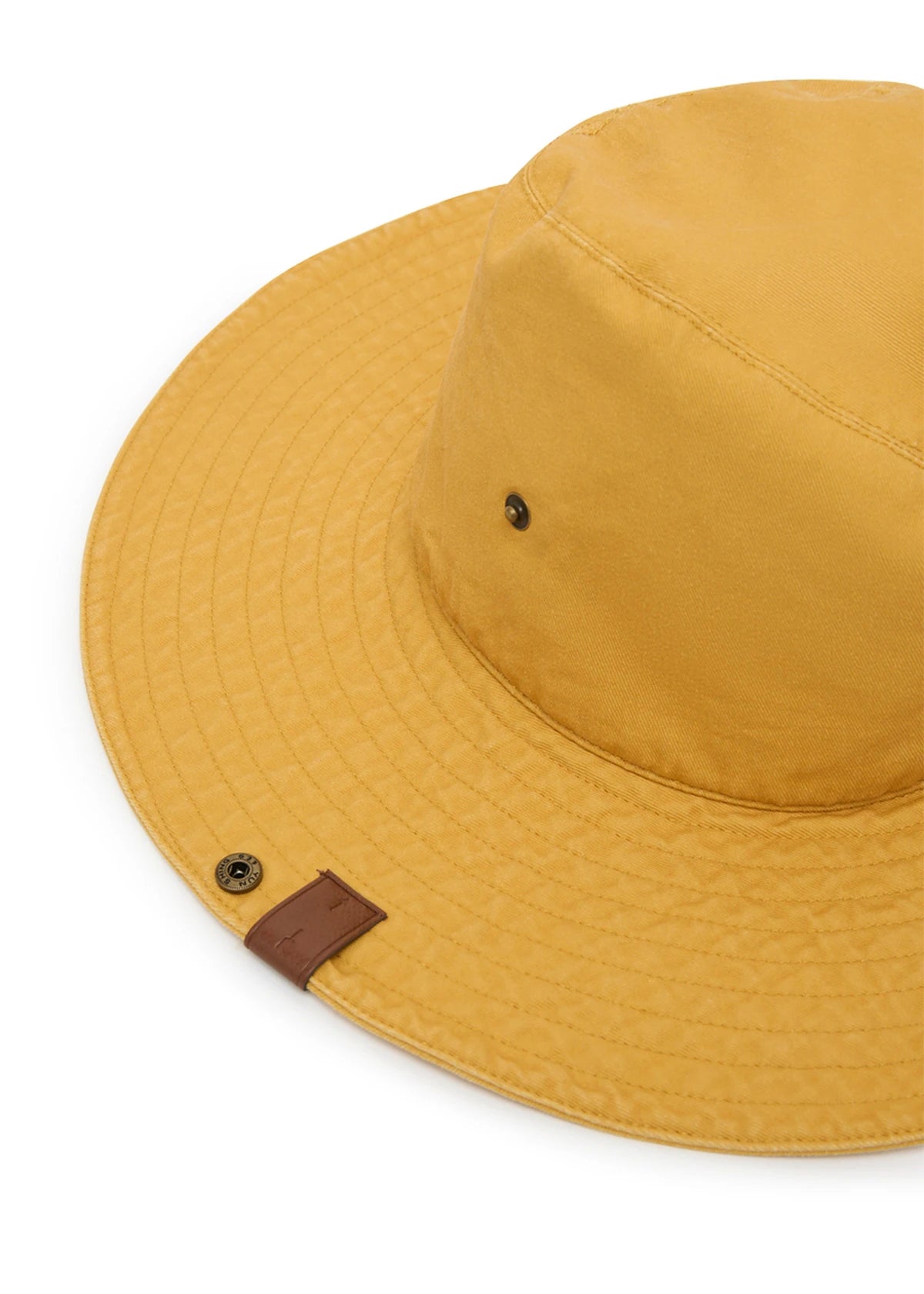 The Upside Billy Jean Wide Brim Hat in Butterscotch – Wild West Sisters detail shot