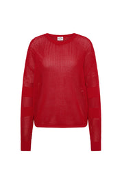 The Upside FENWAY SEBASTIAN KNIT CREW CHERRY