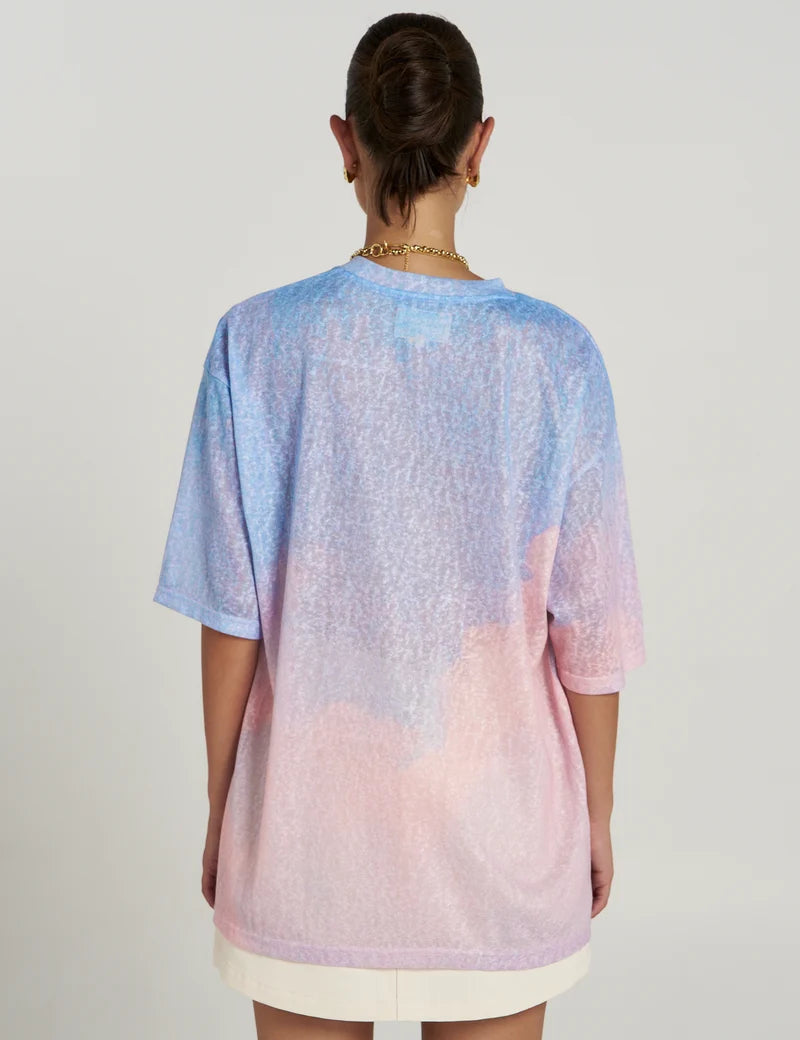 BACK VIEW Summi Summi Euphoria Tee Pastel — oversized graphic tee, REVERIE Collection, Wild West Sisters