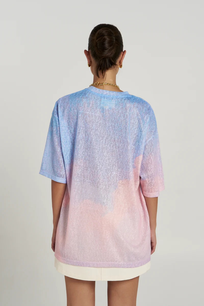 BACK VIEW Summi Summi Euphoria Tee Pastel — oversized graphic tee, REVERIE Collection, Wild West Sisters