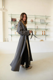 Jasmine Alexa Serena Trench styled steel side view