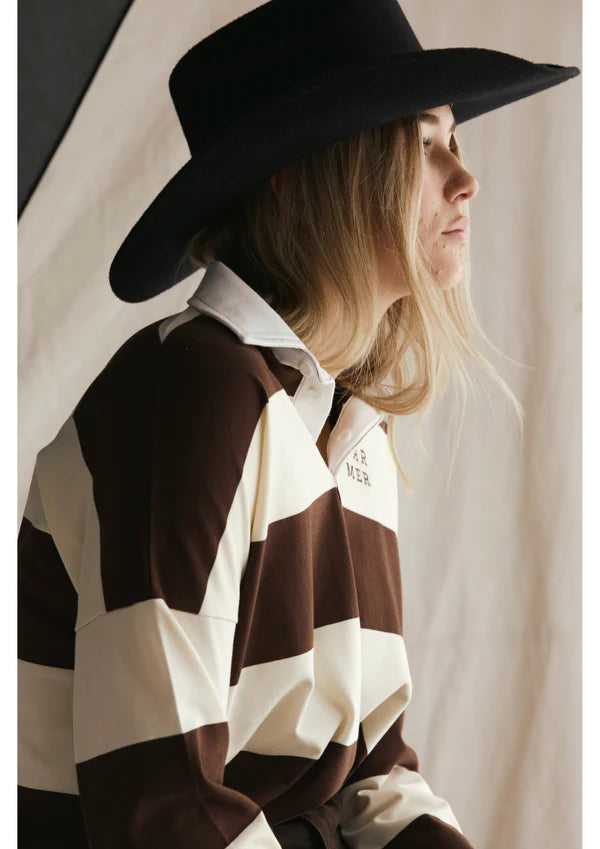 FAR MER. By Whitney Jersey - Choc/Cream