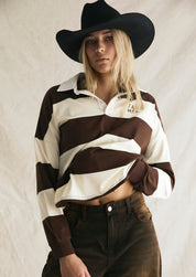 FAR MER. By Whitney Jersey - Choc/Cream