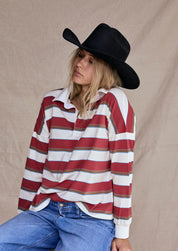 FAR MER. by Whitney Jersey - Red/White