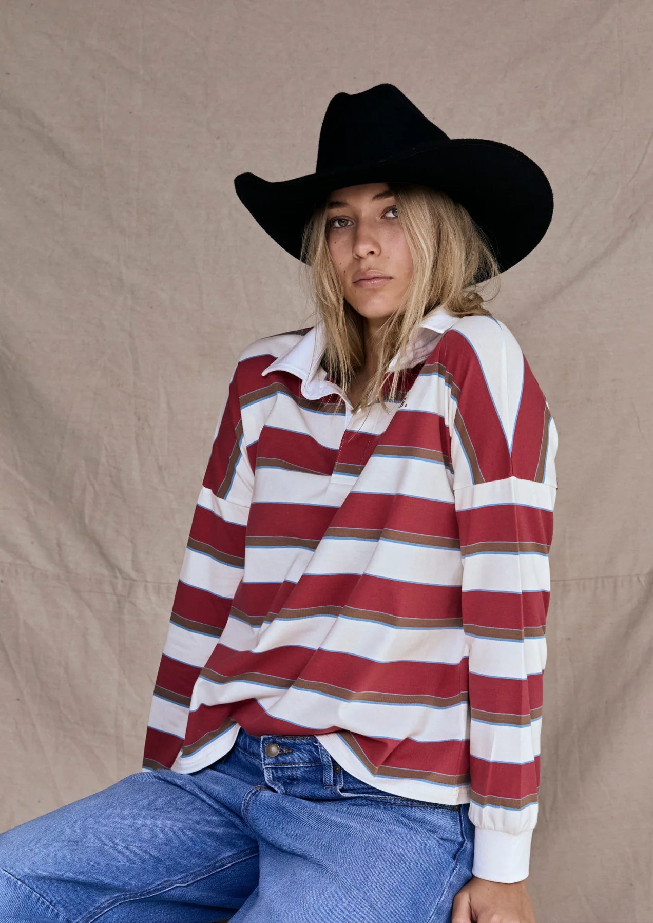 FAR MER. by Whitney Jersey - Red/White