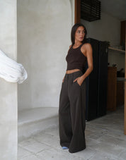 Luna Lane Penny Trouser – relaxed wide-leg tailored trouser view without belt