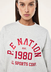 P.E Nation Backspin Sweat – Grey Marle