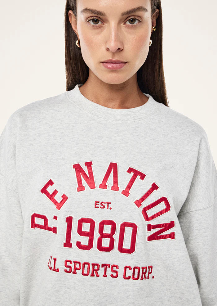 P.E Nation Backspin Sweat – Grey Marle