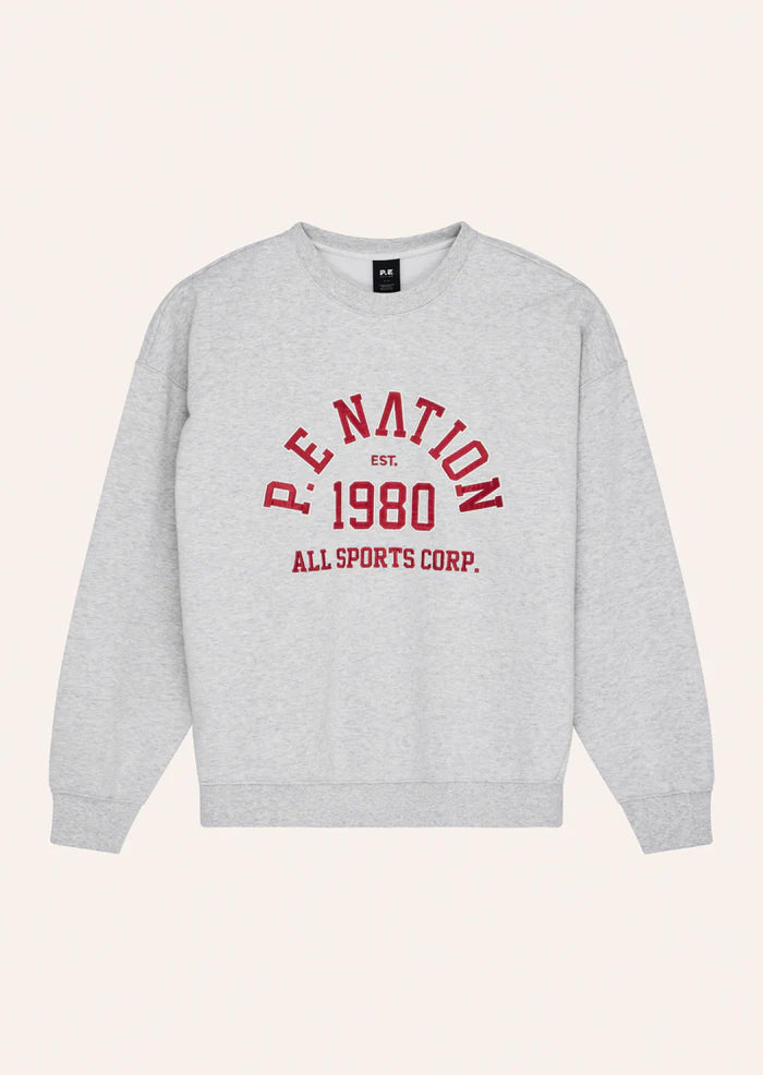 P.E Nation Backspin Sweat – Grey Marle