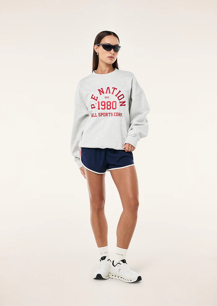 P.E Nation Backspin Sweat – Grey Marle