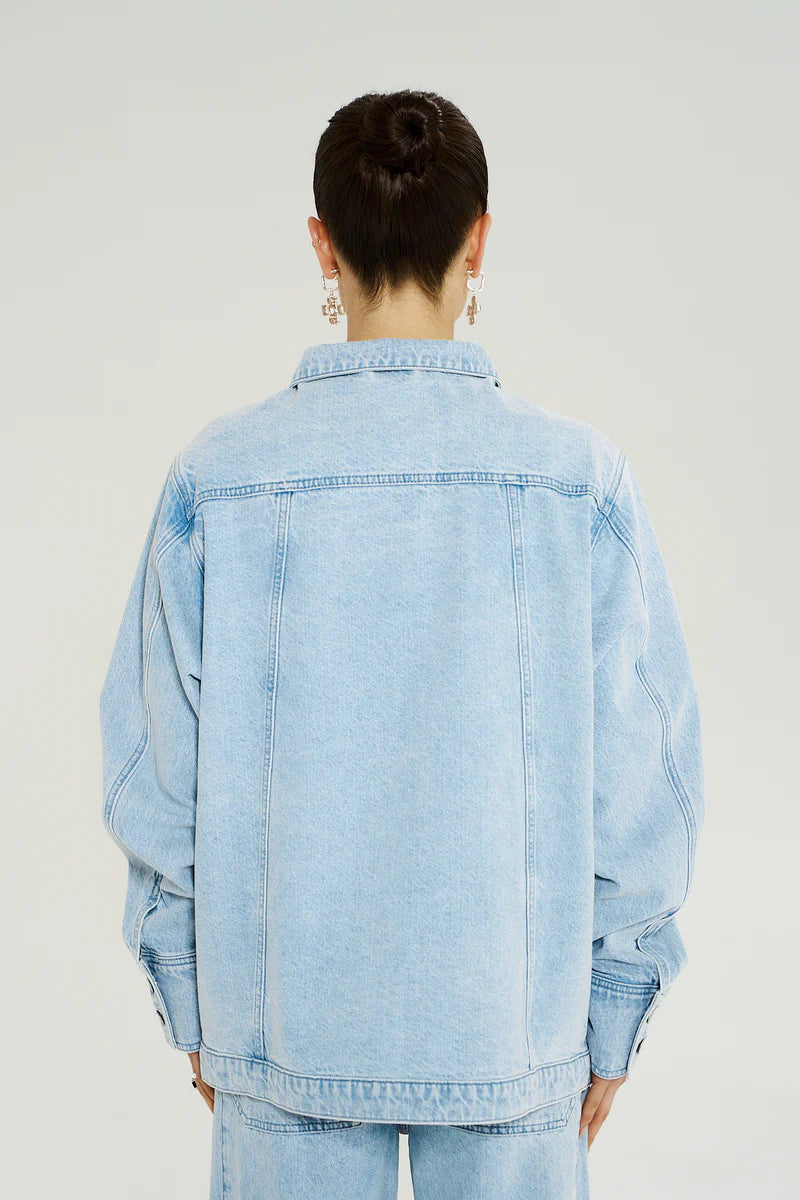 Summi Summi La Vie Denim Jacket Icel Denim back view