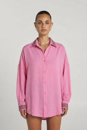 Summi Summi Sig Suit Short in Petal, tailored silhouette, front view