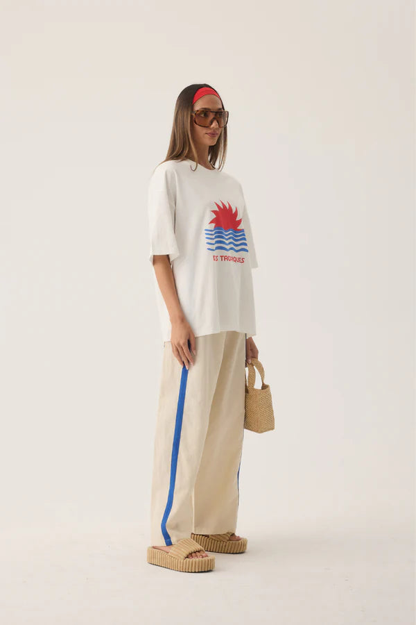 Tropiques Oversized Tee Warm White - Araminta James