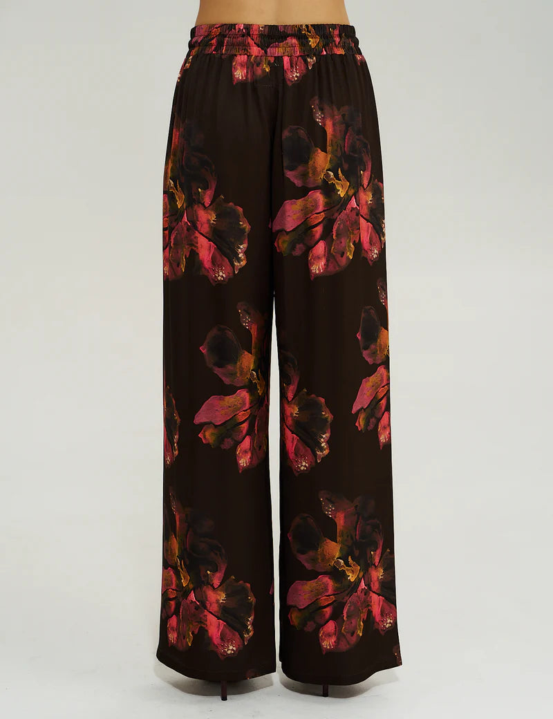 Summi Summi Chocolat Petals wide leg pants back view