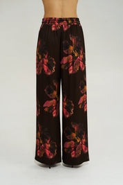 Summi Summi Chocolat Petals wide leg pants back view